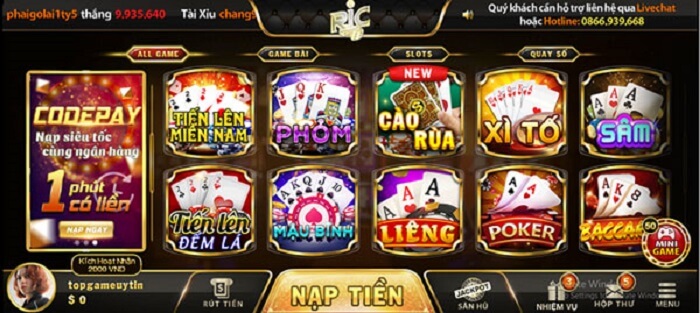 Game bài đổi thưởng Ricwin