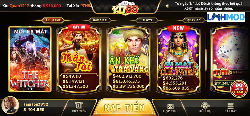 Cổng game bài Yo88