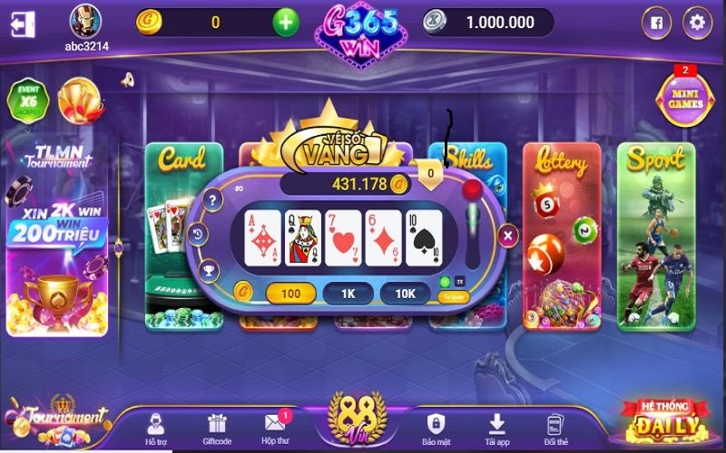 Cổng game bài đổi thưởng G365 Club