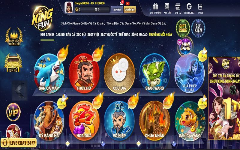 Cổng game đổi thưởng King Tips